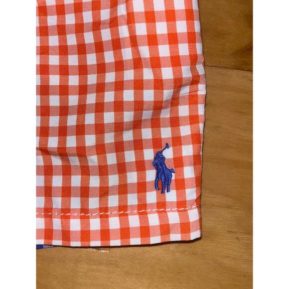 NWT RALPH LAUREN BOYS BLUE, ORANGE & GREEN CHECKERED BATHING SUIT SIZE 24M LD2 - Picture 2 of 4